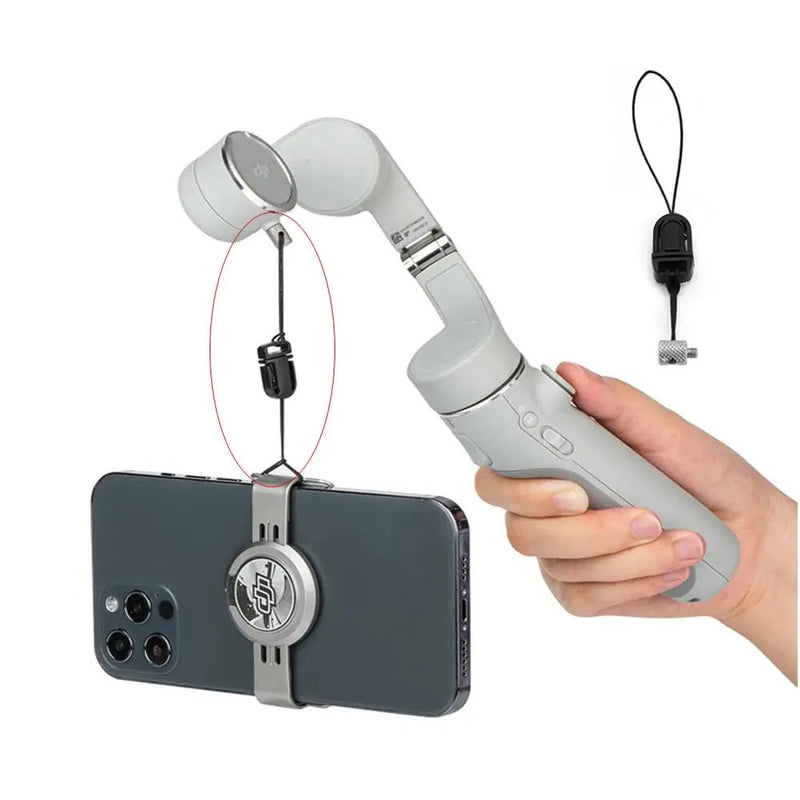 For DJI OM 6 5 Magnetic Phone Holder Anti - lost Strap Rope Osmo Mobile 4 SE Gimbal Anti - drop Lanyard Prevent Phone from Fall down - Lacatang Shop