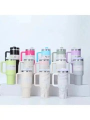 For Stanley 40oz Tumbler FlowState Straw Lid Stainless Steel Vacuum Insulated Car Mug Double Wall Thermal Iced Travel Cup bottle - Lacatang Shop