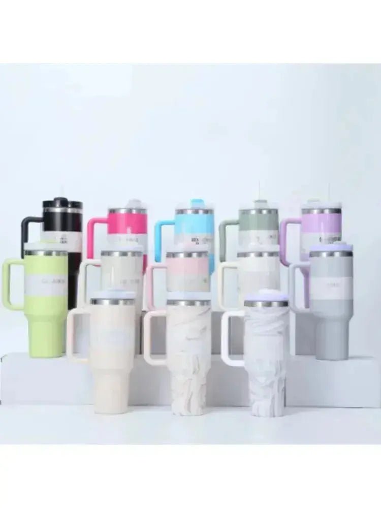 For Stanley 40oz Tumbler FlowState Straw Lid Stainless Steel Vacuum Insulated Car Mug Double Wall Thermal Iced Travel Cup bottle - Lacatang Shop