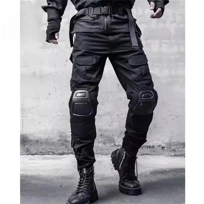 Functional Tactical Motorcycle Pants 2025 Spring Waterproof Cargo Joggers Trousers Men Knee Pad Design Streetwear Fashion Pant - Lacatang Shop
