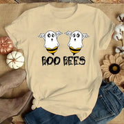 Funny Boo Bees Graphic Tee - Summer Casual Short Sleeve T-Shirt for Women - Lacatang Shop