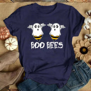 Funny Boo Bees Graphic Tee - Summer Casual Short Sleeve T-Shirt for Women - Lacatang Shop