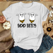 Funny Boo Bees Graphic Tee - Summer Casual Short Sleeve T-Shirt for Women - Lacatang Shop