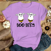 Funny Boo Bees Graphic Tee - Summer Casual Short Sleeve T-Shirt for Women - Lacatang Shop