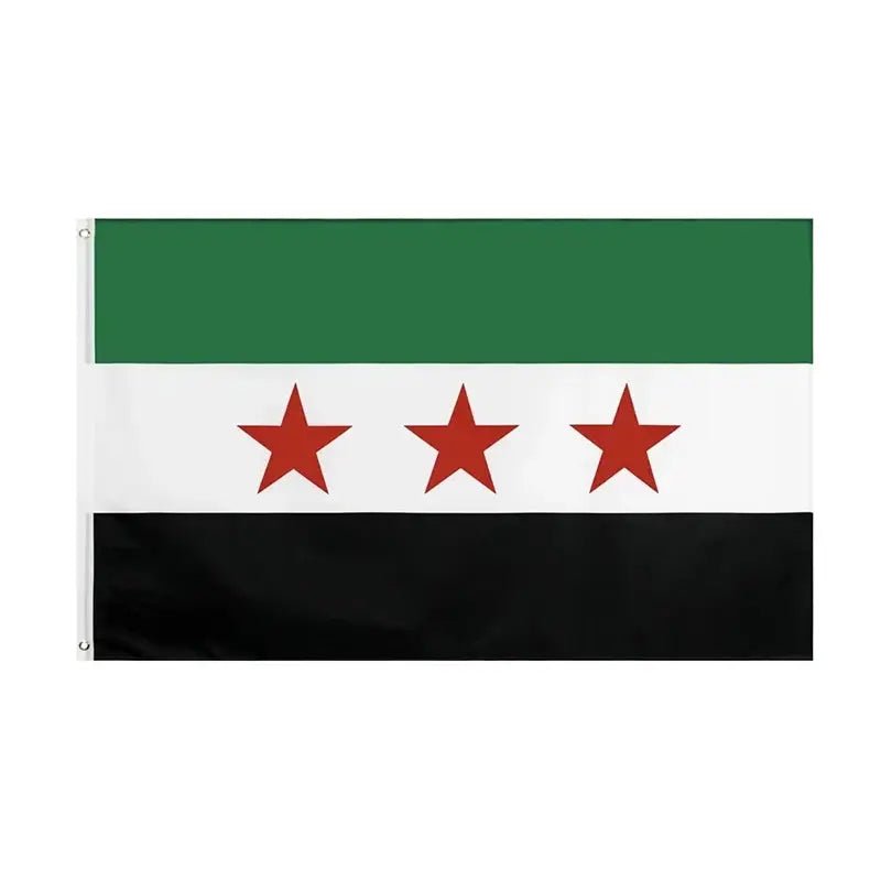 Funny Sticker Flag Map Of Syria Car Party Supplies Arab Republic Syria Three Star Flag Stainless Steel Thermos Cup Party Sticker - Lacatang Shop