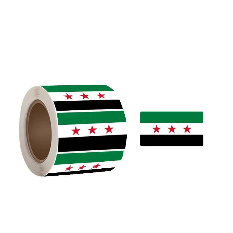 Funny Sticker Flag Map Of Syria Car Party Supplies Arab Republic Syria Three Star Flag Stainless Steel Thermos Cup Party Sticker - Lacatang Shop
