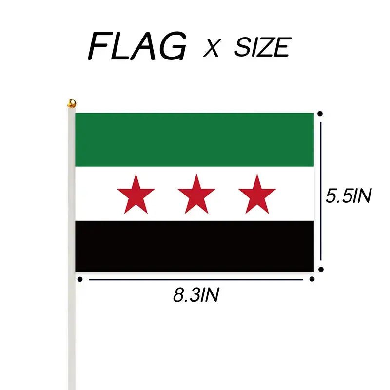 Funny Sticker Flag Map Of Syria Car Party Supplies Arab Republic Syria Three Star Flag Stainless Steel Thermos Cup Party Sticker - Lacatang Shop