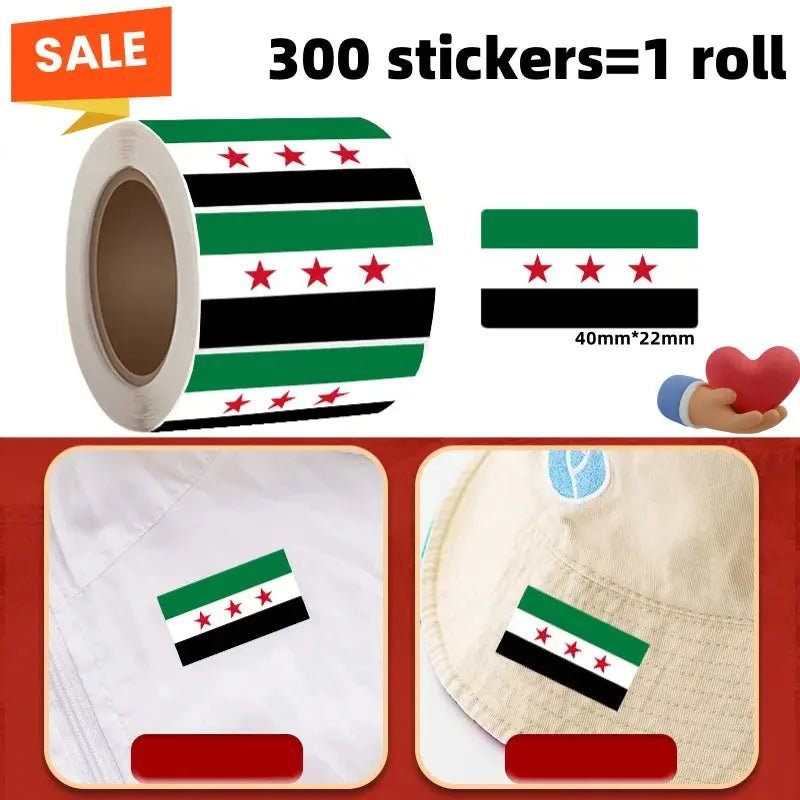 Funny Sticker Flag Map Of Syria Car Party Supplies Arab Republic Syria Three Star Flag Stainless Steel Thermos Cup Party Sticker - Lacatang Shop