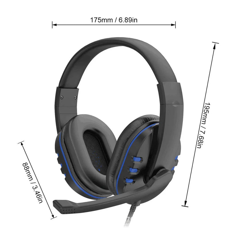 Gaming Headset 3.5mm Wired Over - Head Gamer Headphone With Microphone Volume Control Gamer Earphone Headset For Xbox PS4 PC - Lacatang Shop