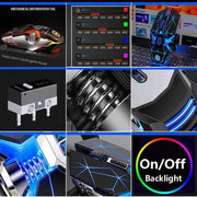 Gaming Keyboard and Mouse Combos Backlit RGB LED USB 104 Key Wired Mechanical Feeling Keyboard Mice For Gaming PC Laptop Office - Lacatang Shop