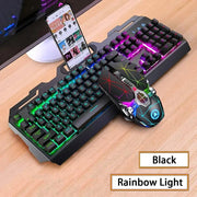 Gaming Keyboard and Mouse Combos Backlit RGB LED USB 104 Key Wired Mechanical Feeling Keyboard Mice For Gaming PC Laptop Office - Lacatang Shop