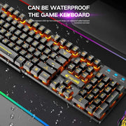 Gaming Mechanical Keyboard Feel Rainbow LED Backlight USB Keyboard and Mouse Set Ergonomic for PC Laptop Computer Gamer - Lacatang Shop