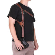 Genuine Leather Camera Shoulder Strap - Adjustable