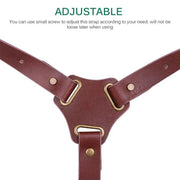 Genuine Leather Camera Shoulder Strap Adjustable - Lacatang Shop