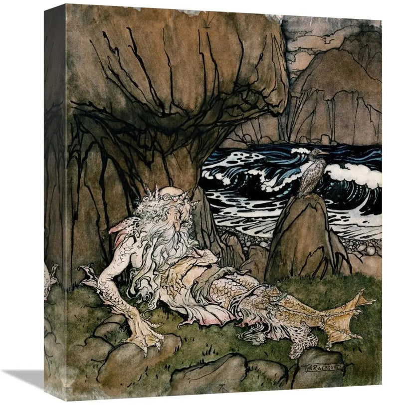 Global Gallery GCS-267062-16-142 16 in. A Crowned Merman Artwork