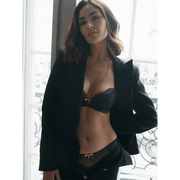 Gossard Superboost Lace Plunge Bra Midnight Blue Gold - Lacatang Shop