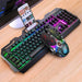 GX2 Wired Combination 104 Keys Mechanical Feel Keyboard and Mouse Replaceable Waterproof RGB Backlight Keyboard And Mouse Cover, - Lacatang Shop