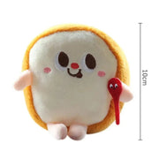 Hamburg Hot Dog Fries Bread Drumsticks Plush Pendant Keychain Creative Cartoon Bag Decoration Car Key Accessories For Girl Gift - Lacatang Shop