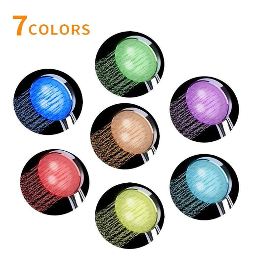 Handheld 7 Color Changing LED Light Water Bath Home Bathroom Shower Head Glow - Lacatang Shop