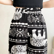 Harem Pants Women High Waist Outfits Hippy Boho Trousers for Women Wide Leg Hippie Pants for Female Women Ladies Summer - Lacatang Shop