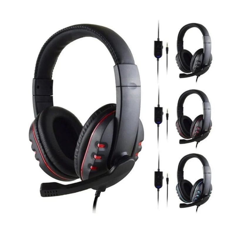 Headphones 3.5mm Wired Gaming Headset Earphones Music For PS4 Play Station 4 Game PC Chat computer With Microphone - Lacatang Shop