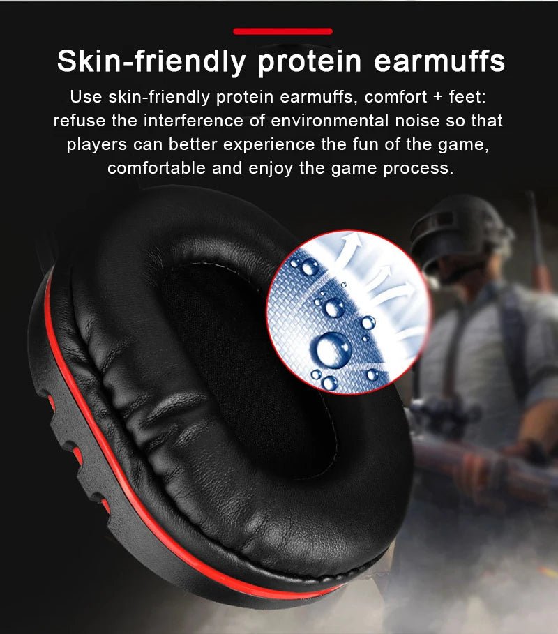 Headphones 3.5MM Wired Gaming Headset Earphones Music For PS4 Play Station 4 Game PC Chat Computer With Microphone - Lacatang Shop