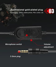 Headphones 3.5MM Wired Gaming Headset Earphones Music For PS4 Play Station 4 Game PC Chat Computer With Microphone - Lacatang Shop