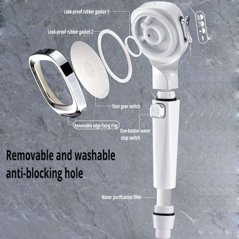 High Pressure Adjustable Shower Head with 3 Modes - Lacatang Shop