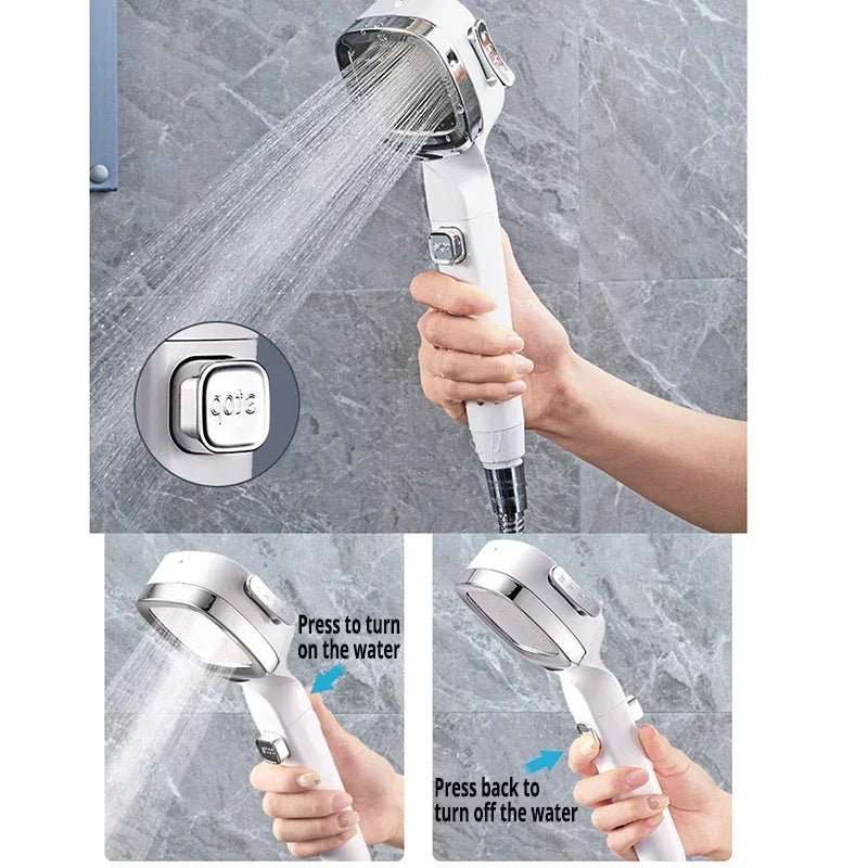 High Pressure Adjustable Shower Head with 3 Modes - Lacatang Shop