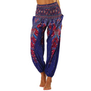 High Waist Bloomer Pants Relaxed Fit Jogger Harem Pants Thai Pants for Beach & Lounge Yoga Boho Clothes Loose Pants - Lacatang Shop
