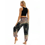 High Waist Bloomer Pants Relaxed Fit Jogger Harem Pants Thai Pants for Beach & Lounge Yoga Boho Clothes Loose Pants - Lacatang Shop