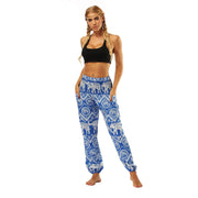High Waist Bloomer Pants Relaxed Fit Jogger Harem Pants Thai Pants for Beach & Lounge Yoga Boho Clothes Loose Pants - Lacatang Shop
