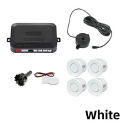 HIPPBQCC Car Parking Sensor Kit 4 Sensors Buzzer 22mm Reverse Backup Radar Sound Alert Indicator Probe System 12V Free Shipping - Lacatang Shop
