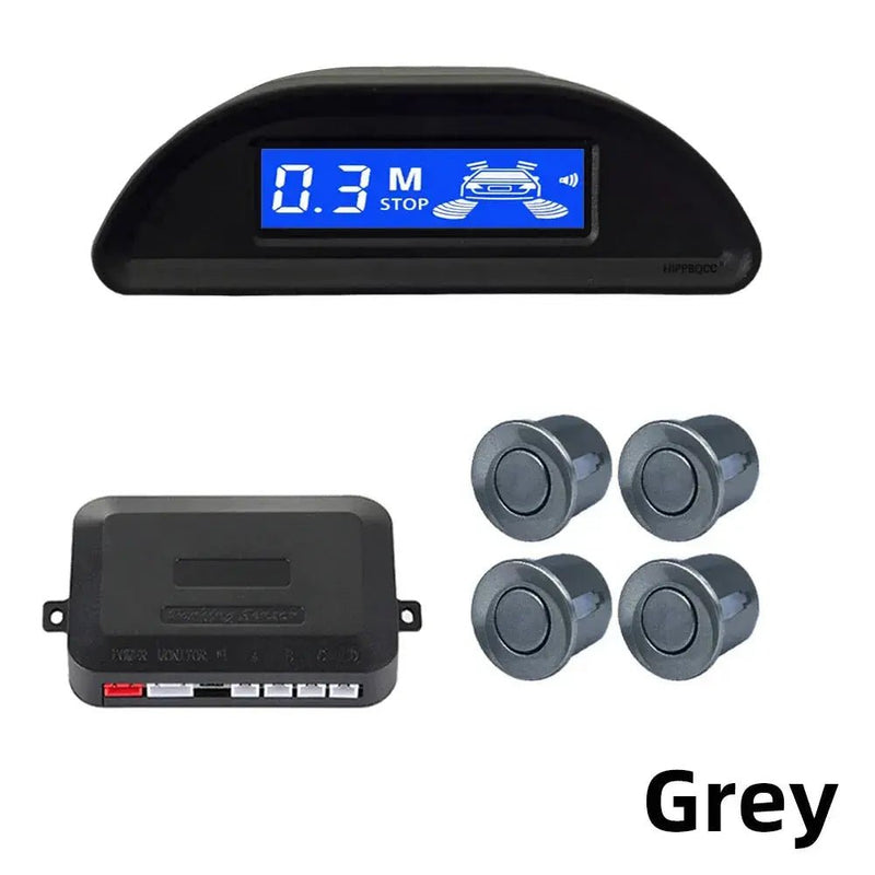 HIPPBQCC Parking Sensor For Car With Auto Parktronic Reverse LED Monitor 4 Sensors Radar Detector System Backlight Display - Lacatang Shop