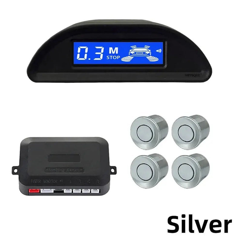 HIPPBQCC Parking Sensor For Car With Auto Parktronic Reverse LED Monitor 4 Sensors Radar Detector System Backlight Display - Lacatang Shop