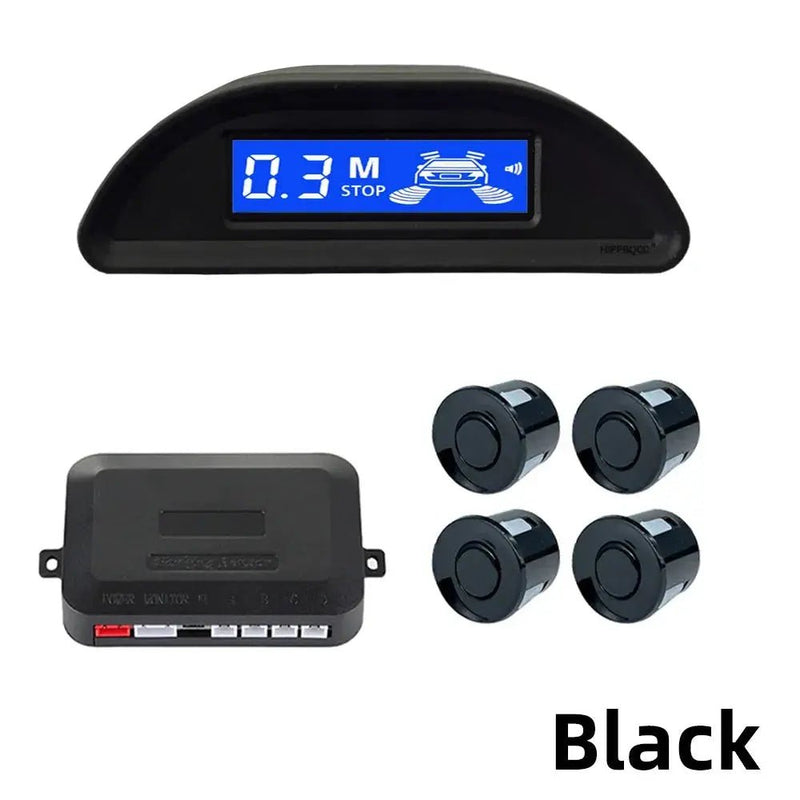 HIPPBQCC Parking Sensor For Car With Auto Parktronic Reverse LED Monitor 4 Sensors Radar Detector System Backlight Display - Lacatang Shop