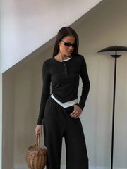 Hirsionsan Modal Soft Loose Sets Women 2025 Casual Two Pieces Long Sleeve T Shirts and High Waist Dresses Outfits Tracksuit AliExpress