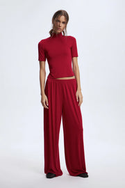 Hirsionsan Modal Soft Loose Sets Women 2025 Casual Two Pieces Long Sleeve T Shirts and High Waist Dresses Outfits Tracksuit - Lacatang Shop