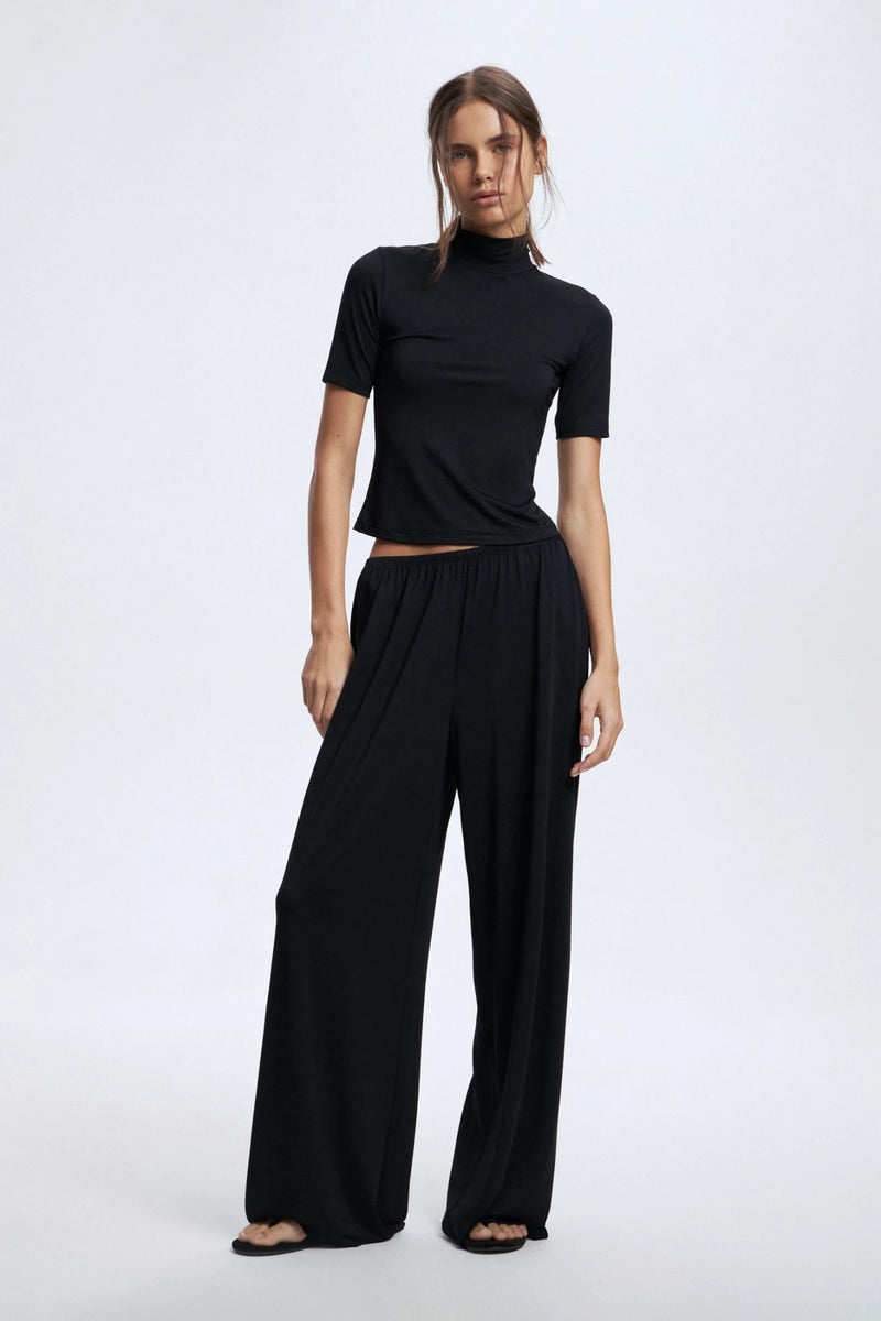 Hirsionsan Modal Soft Loose Sets Women 2025 Casual Two Pieces Long Sleeve T Shirts and High Waist Dresses Outfits Tracksuit - Lacatang Shop