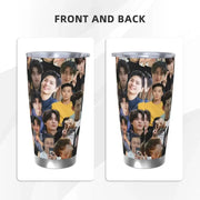 Hwang In Yeop 20oz Stainless Steel Car Mug Straw Thermal Iced Travel Cup Vacuum Insulated Coffee Hot Cup - Lacatang Shop