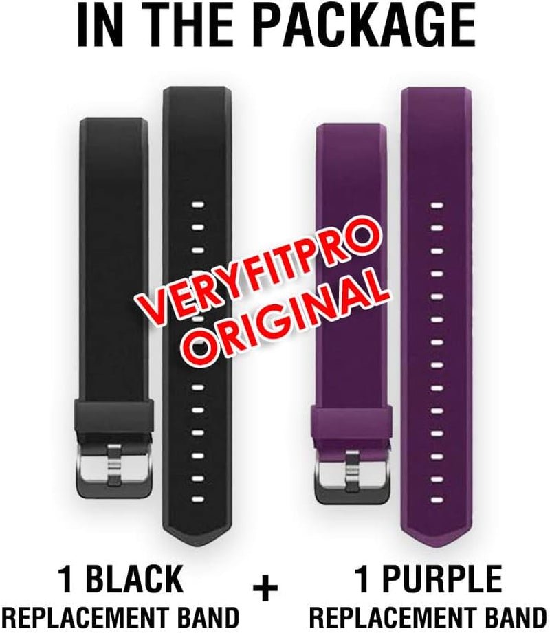 ID115Plus HR Very Fit Pro Bands Replacement Strap - Purple & Black - Lacatang Shop