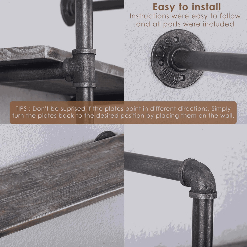 Industrial Pipe Shelving, Industrial Floating Shelves - Lacatang Shop