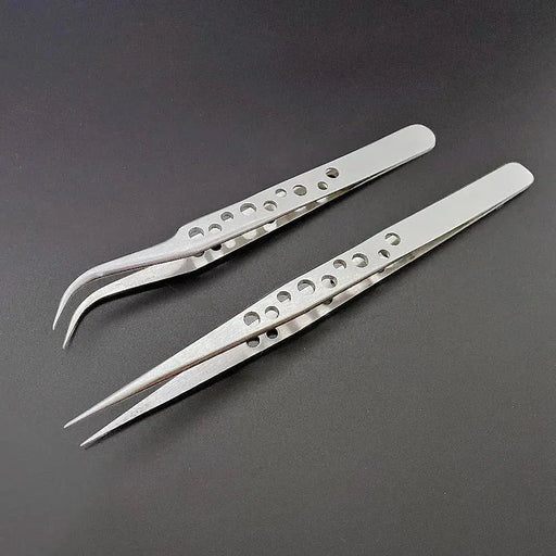 Industrial Tweezers Electronics Anti - static Curved Straight Tip - Lacatang Shop