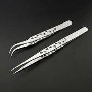 Industrial Tweezers Electronics Anti - static Curved Straight Tip - Lacatang Shop