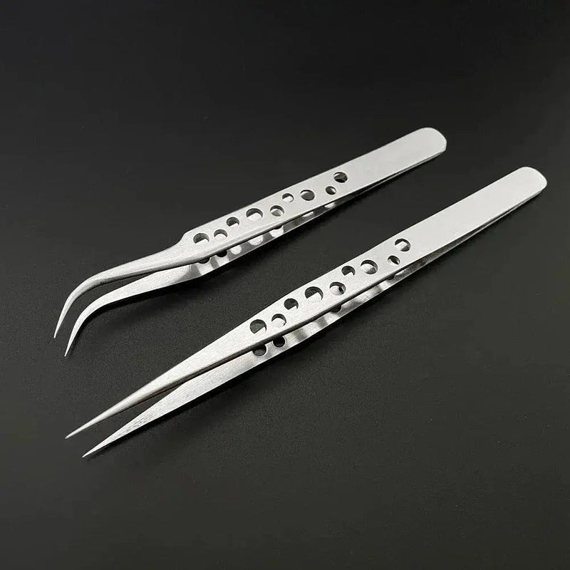 Industrial Tweezers Electronics Anti - static Curved Straight Tip - Lacatang Shop