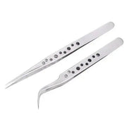 Industrial Tweezers Electronics Anti - static Curved Straight Tip - Lacatang Shop