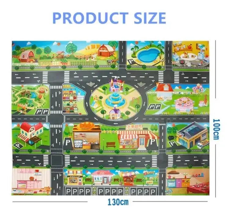Interactive City Traffic Play Mat for Kids - Waterproof Educational Rug for Boys and Girls - Lacatang Shop