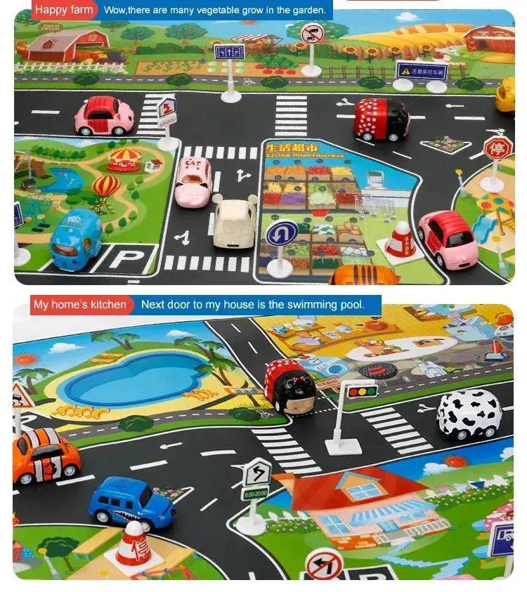 Interactive City Traffic Play Mat for Kids - Waterproof Educational Rug for Boys and Girls - Lacatang Shop