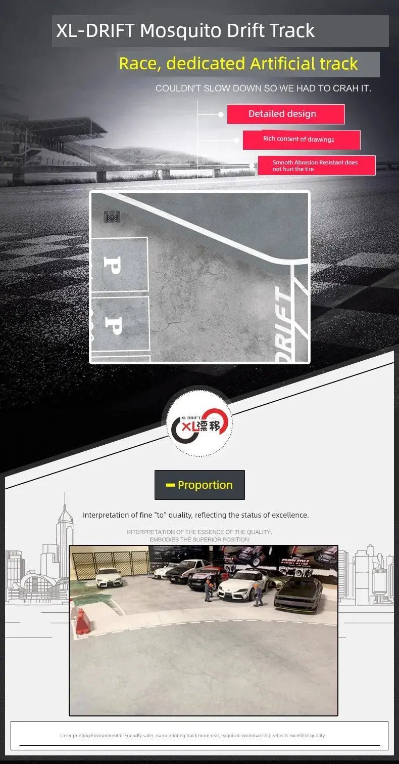 Jingshang Mini Drift Racing Track Professional PVC Play Map - Lacatang Shop
