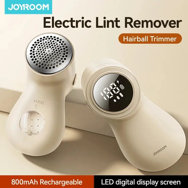 Joyroom Electric Lint Remover for Clothing Portable Hair Ball Trimmer Rechargeable Fabric Shaver 3 - Speeds with Digital Display - Lacatang Shop